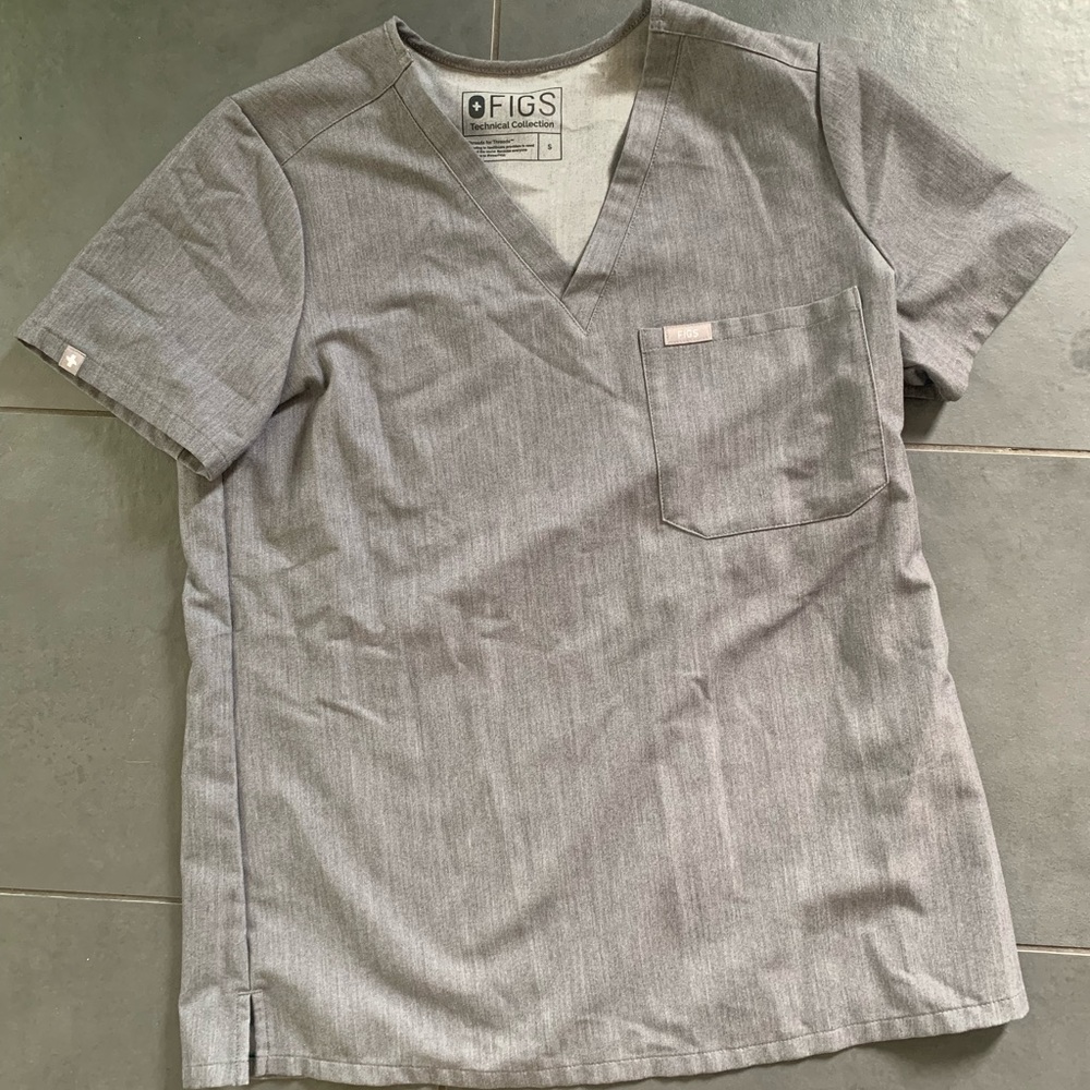 Figs grey scrub top